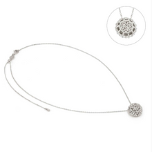 Load image into Gallery viewer, LIFE BOUQUET STERLING SILVER NECKLACE 242508/010 WHITE CZ SEMI SPHERE
