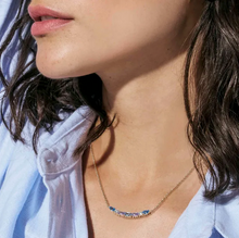 Load image into Gallery viewer, COLOUR WAVE NECKLACE 149857/061 STERLING SILVER SOFT LAVENDER CZ
