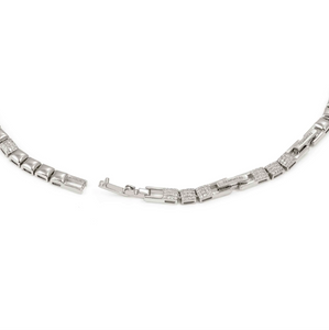 ENIGMATIC SHINE NECKLACE 242406/010 STERLING SILVER WITH PAVÉ CZ