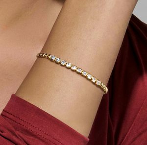 ENIGMATIC SHINE BRACELET 242404/012 GOLD WITH WHITE CZ