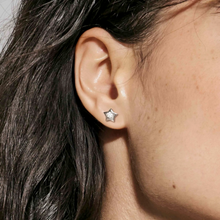 Load image into Gallery viewer, PETIT SPARKLE STUDS 242304/009 GOLD STAR WITH CZ
