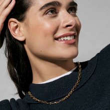 Load image into Gallery viewer, ECCLETTICA NECKLACE 134309/012 GOLD NAVY CHAIN
