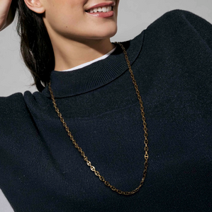 ECCLETTICA NECKLACE 134313/012 LONG GOLD NAVY CHAIN
