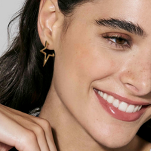 Load image into Gallery viewer, ECCLETTICA EARRING 134322/012 GOLD STAR HOOP
