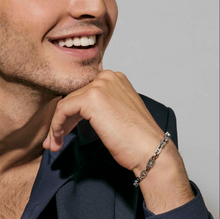 Load image into Gallery viewer, STRONG DIAMOND GEOMETRIC LINK BRACELET 028342/001 STAINLESS STEEL &amp; WHITE DIAMONDS
