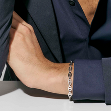 Load image into Gallery viewer, STRONG DIAMOND GEOMETRIC LINK BRACELET 028341/030 STAINLESS STEEL &amp; BLACK PVD
