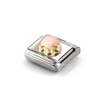 Load image into Gallery viewer, COMPOSABLE CLASSIC LINK 030522/10 PINK CORAL FLOWER IN 18K GOLD
