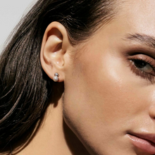 Load image into Gallery viewer, PEARLS LOOP EARRINGS 242903/043 PEARL CIRCLE STUDS IN SILVER
