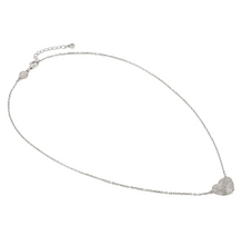 Load image into Gallery viewer, LEAF OF LIGHT NECKLACE 243106/010 SILVER SMALL HEART
