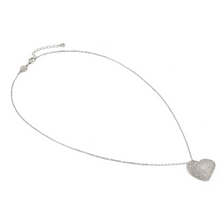 Load image into Gallery viewer, LEAF OF LIGHT NECKLACE 243107/010 SILVER MEDIUM HEART
