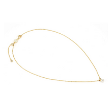 Load image into Gallery viewer, PEARLS LOOP NECKLACE 242902/044 PEARL CIRCLE PENDANT IN GOLD
