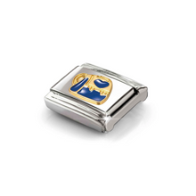 Load image into Gallery viewer, COMPOSABLE CLASSIC LINK 030285/86 BACKPACK IN 18K GOLD &amp; BLUE ENAMEL
