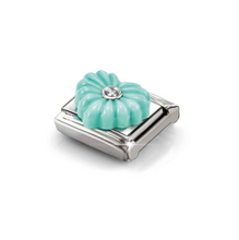 Load image into Gallery viewer, COMPOSABLE CLASSIC LINK 330512/26 TURQUOISE HEART IN SILVER &amp; CZ
