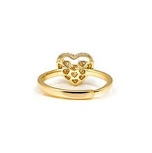 Load image into Gallery viewer, LIFEPOETRY RING 242700/006 GOLD &amp; WHITE CZ HEART
