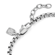 Load image into Gallery viewer, VIRTUS CODE BRACELET 1330106/001 SLIM STAINLESS STEEL CHAIN &amp; WHITE DIAMOND
