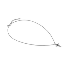 Load image into Gallery viewer, BOLD STEEL NECKLACE 133212/007 CROSS WITH BLACK CZ
