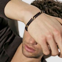 Load image into Gallery viewer, BOLD STEEL BRACELET 133206/001/2/3 BLACK &amp; YELLOW PVD CHAIN
