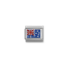 Load image into Gallery viewer, COMPOSABLE CLASSIC LINK 330207/36 AUSTRALIA IN ENAMEL &amp; 925 SILVER
