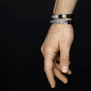 COMPOSABLE CLASSIC LINK 030166/39 #1 DAD IN 18K GOLD AND ENAMEL