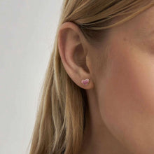 Load image into Gallery viewer, CRYSALIS EARRINGS 241104/004 ROSE GOLD HEART STUDS WITH CZ
