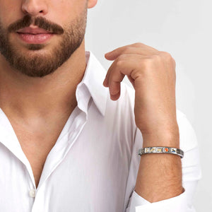 COMPOSABLE CLASSIC LINK 030149/65 ETCHED STARS IN 18K GOLD