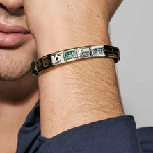 Load image into Gallery viewer, COMPOSABLE CLASSIC LINK 330329/12 GREEN TWIN CZ TEARDROPS IN SILVER
