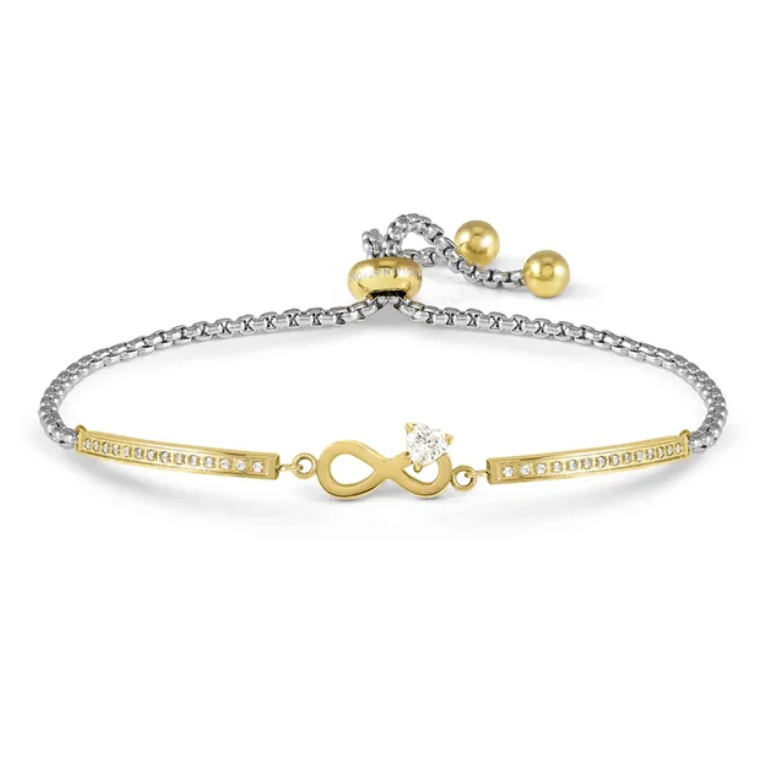MILLELUCI REFINED BRACELET WITH CZ 028021/024 GOLD INFINITY WITH CZ