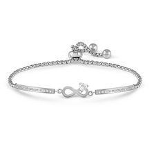 Load image into Gallery viewer, MILLELUCI REFINED BRACELET WITH CZ 028019/024 SILVER INFINITY WITH CZ
