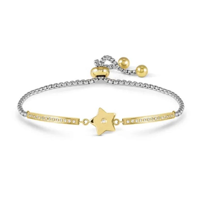 MILLELUCI REFINED BRACELET WITH CZ 028018/023 GOLD STAR WITH CZ