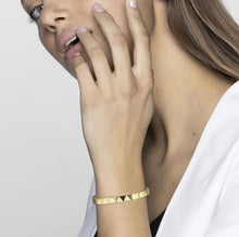 Load image into Gallery viewer, TRENDSETTER BRACELET 021140/001 STAINLESS STEEL &amp; TRIANGLE CZ PATTERN
