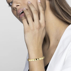 TRENDSETTER BRACELET 021140/001 STAINLESS STEEL & TRIANGLE CZ PATTERN