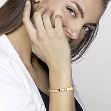 Load image into Gallery viewer, TRENDSETTER BRACELET 021141/012 GOLD PVD &amp; TRIANGLE CZ PATTERN
