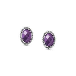EARRINGS 027801/001 PURPLE CZ