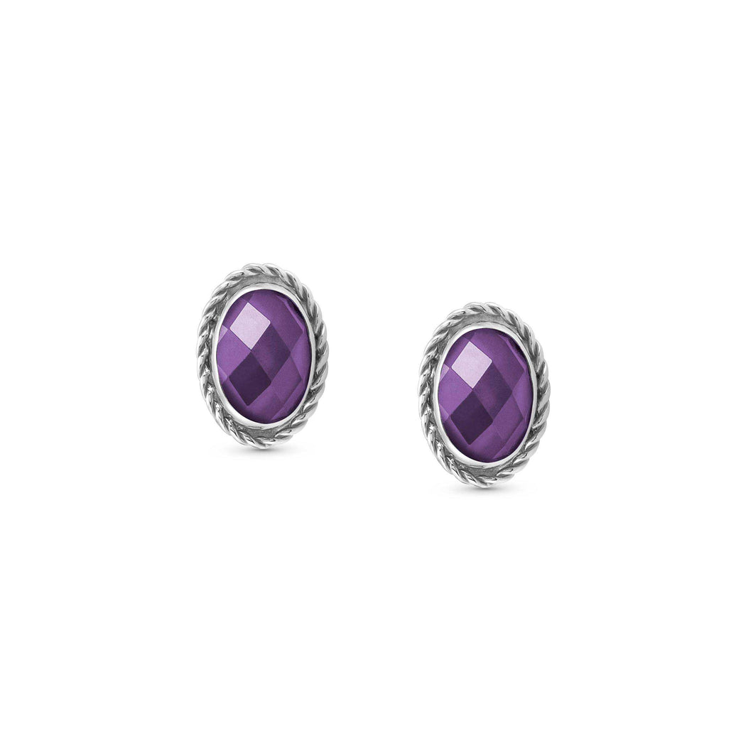 EARRINGS 027801/001 PURPLE CZ