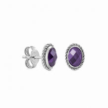 Load image into Gallery viewer, EARRINGS 027801/001 PURPLE CZ
