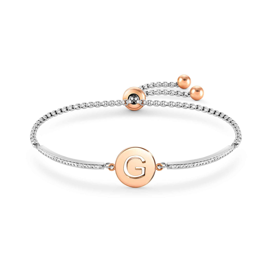 MILLELUCI BRACELET WITH CZ 028007/007 LETTER G