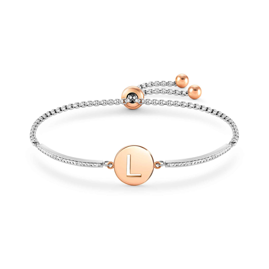 MILLELUCI BRACELET WITH CZ 028007/012 LETTER L