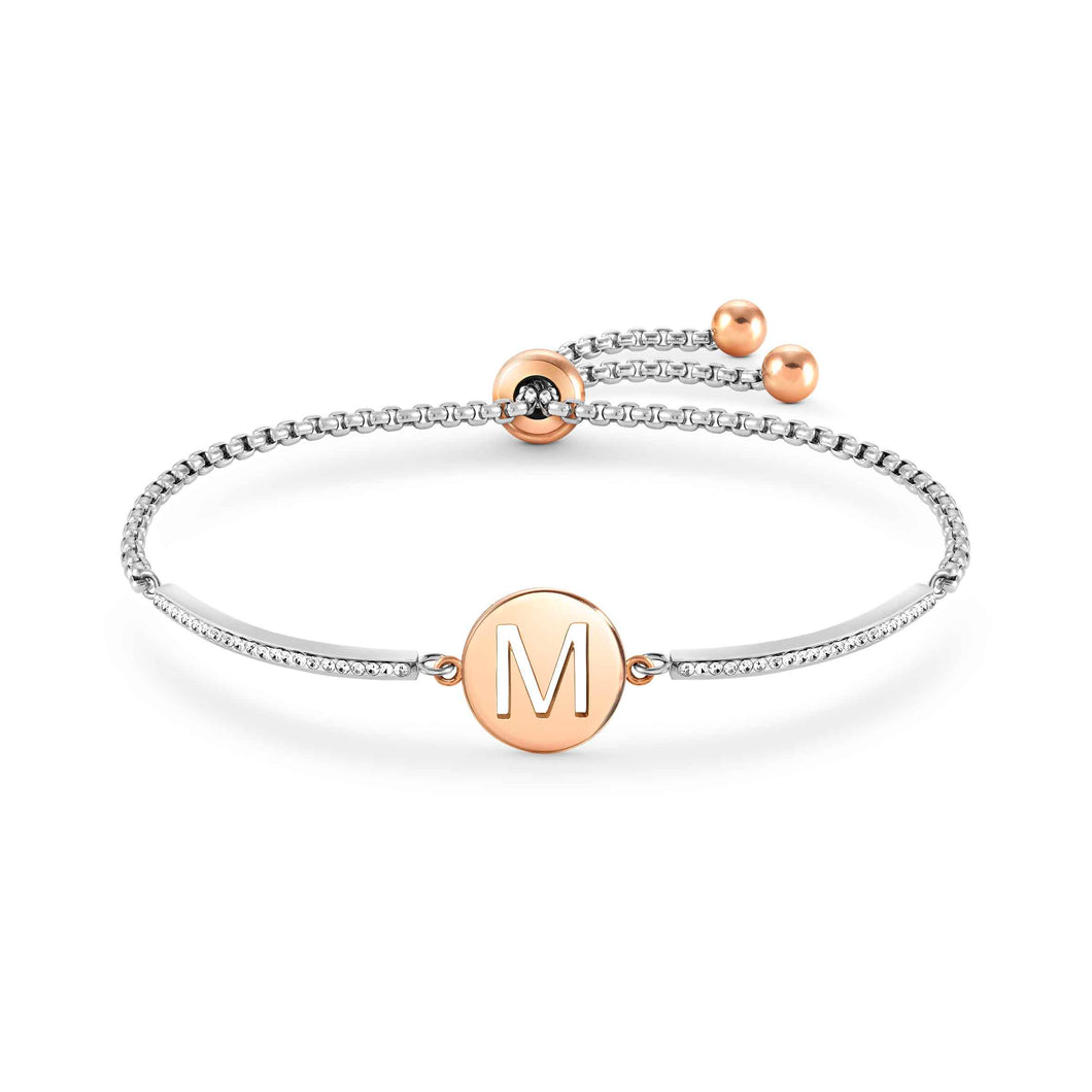 MILLELUCI BRACELET WITH CZ 028007/013 LETTER M