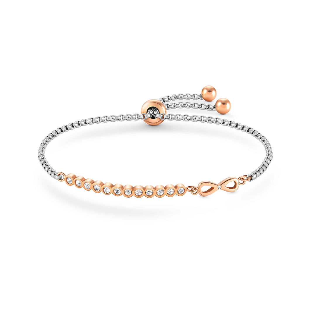 MILLELUCI BRACELET ROSE GOLD WITH CZ 028009/024 INFINITE