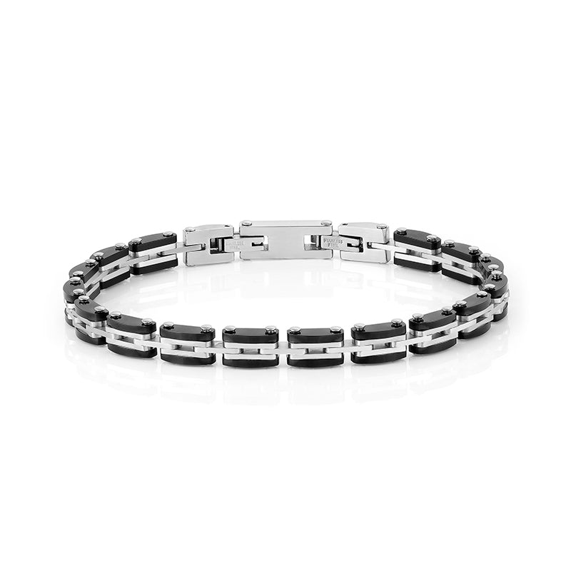 STRONG MEN'S BRACELET 028300/004 STEEL WITH BLACK PVD