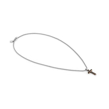 Load image into Gallery viewer, STRONG DIAMOND NECKLACE 028303/029 BLACK &amp; ROSE GOLD PVD CROSS
