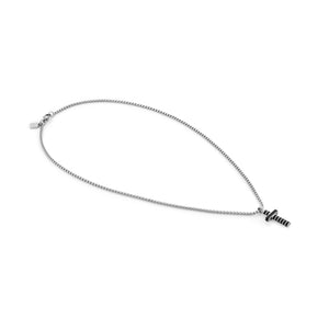 STRONG DIAMOND NECKLACE 028303/030 BLACK PVD CROSS