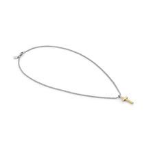 Load image into Gallery viewer, STRONG DIAMOND NECKLACE 028303/031 GOLD PVD CROSS
