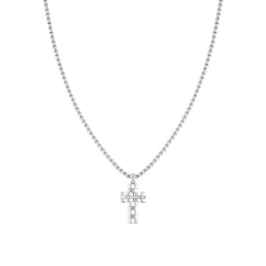 STRONG DIAMOND NECKLACE 028304/008 WHITE DIAMOND CROSS