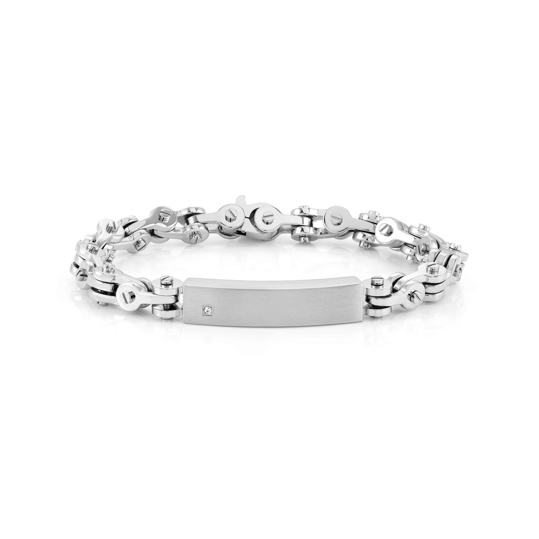 STRONG DIAMOND BRACELET 028318 STAINLESS STEEL & WHITE DIAMOND