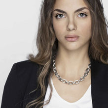 Load image into Gallery viewer, AFFINITY NECKLACE 028601/001 STAINLESS STEEL CHAIN &amp; CZ
