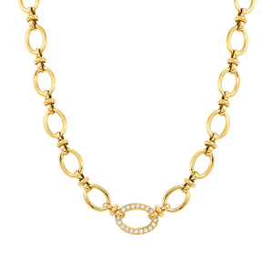 AFFINITY NECKLACE 028606/012 GOLD PVD CHAIN & CZ