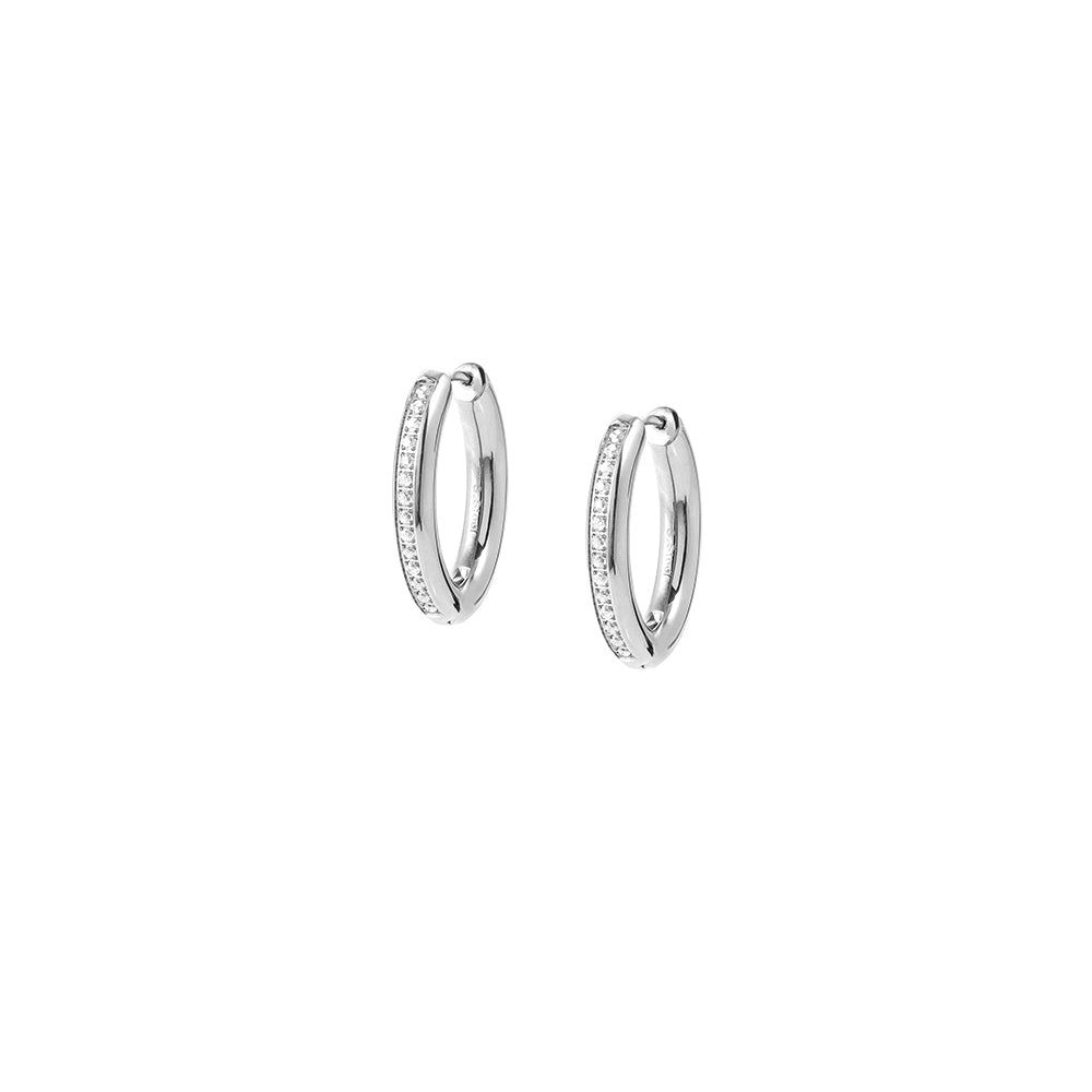 AFFINITY EARRINGS 028607/001 HOOPS & CZ