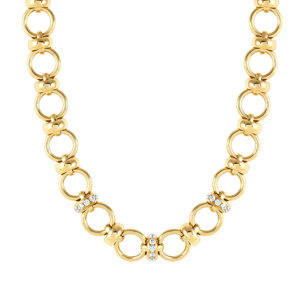 UNCONDITIONALLY NECKLACE 029101/012 GOLD CHAIN WITH CZ
