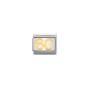 COMPOSABLE CLASSIC LINK 030109/43 NUMBER 60 SYMBOL IN 18K GOLD
